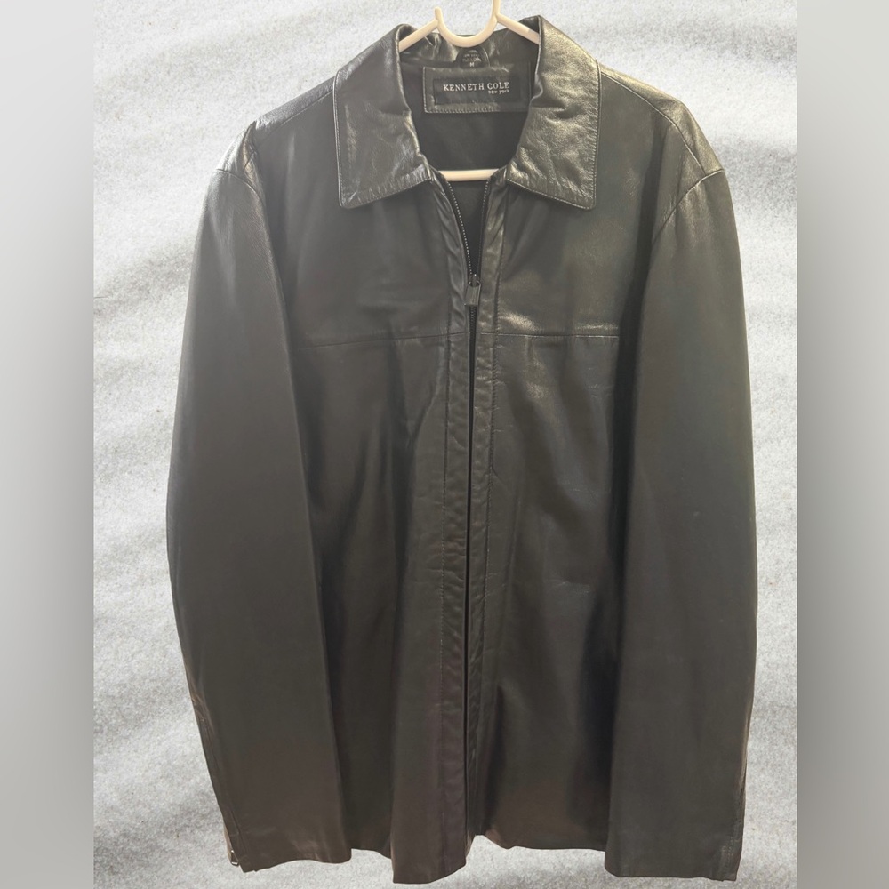 Kenneth Cole Black Leather Jacket